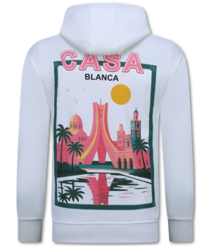 TRUE RISE Oversized Hoodie Heren met Capuchon - Casablanca - Dik Geweven - 5992 - Wit