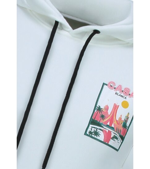 TRUE RISE Oversized Hoodie Heren met Capuchon - Casablanca - Dik Geweven - 5992 - Wit