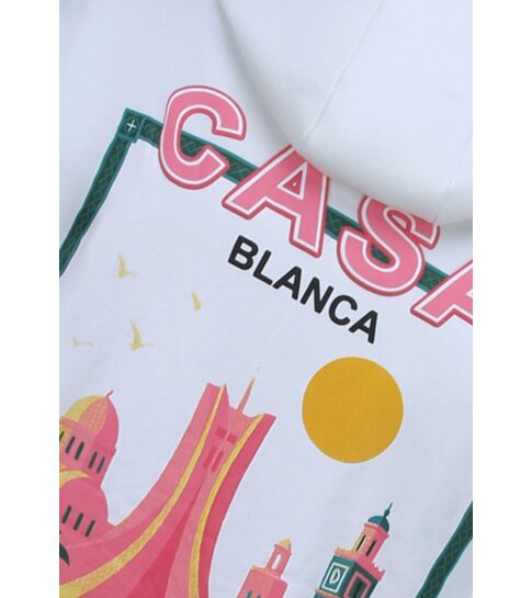 TRUE RISE Oversized Hoodie Heren met Capuchon - Casablanca - Dik Geweven - 5992 - Wit