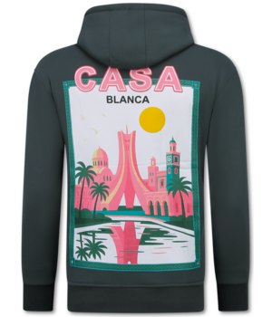 TRUE RISE Oversized Hoodie Heren met Capuchon - Casablanca - Dik Geweven - 5992 - Grijs