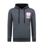 TRUE RISE Oversized Hoodie Heren met Capuchon - Casablanca - Dik Geweven - 5992 - Grijs