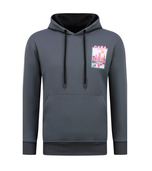 TRUE RISE Oversized Hoodie Heren met Capuchon - Casablanca - Dik Geweven - 5992 - Grijs