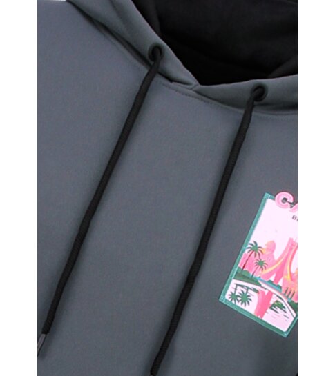 TRUE RISE Oversized Hoodie Heren met Capuchon - Casablanca - Dik Geweven - 5992 - Grijs