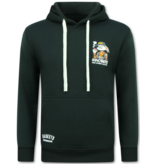 TRUE RISE Oversized Hoodie Heren met Capuchon - Gangster Chicago - Dik Geweven - 5792 - Zwart