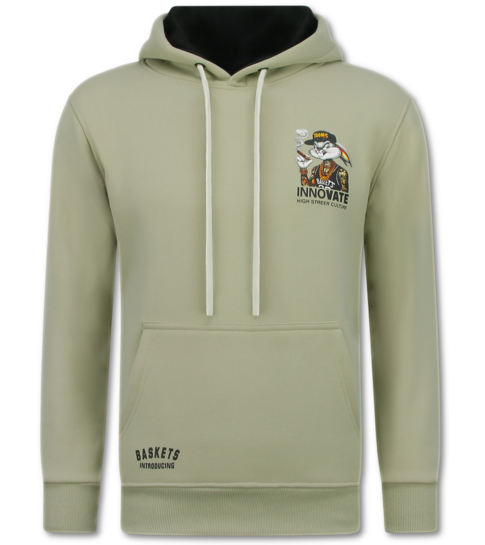 TRUE RISE Oversized Hoodie Heren met Capuchon - Gangster Chicago - Dik Geweven - 5792 - Bruin