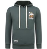 TRUE RISE Oversized Hoodie Heren met Capuchon - Gangster Chicago - Dik Geweven - 5792 - Grijs