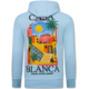 Oversized Hoodie Heren met Capuchon - CASA BLANCA - Dik Geweven - 5993 - Blauw