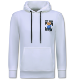 TRUE RISE Oversized Hoodie Heren met Capuchon - Off Work - Dik Geweven - 5989 - Wit