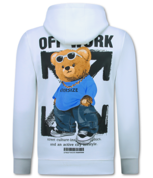 TRUE RISE Oversized Hoodie Heren met Capuchon - Off Work - Dik Geweven - 5989 - Wit