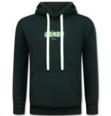 TRUE RISE Oversized Hoodie Heren met Capuchon - Lemon Rock - Dik Geweven - 5793 - Zwart