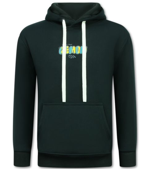TRUE RISE Oversized Hoodie Heren met Capuchon - Lemon Rock - Dik Geweven - 5793 - Zwart