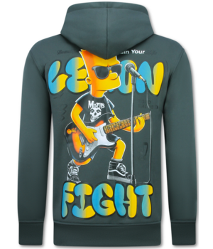 TRUE RISE Oversized Hoodie Heren met Capuchon - Lemon Rock - Dik Geweven - 5793 - Grijs