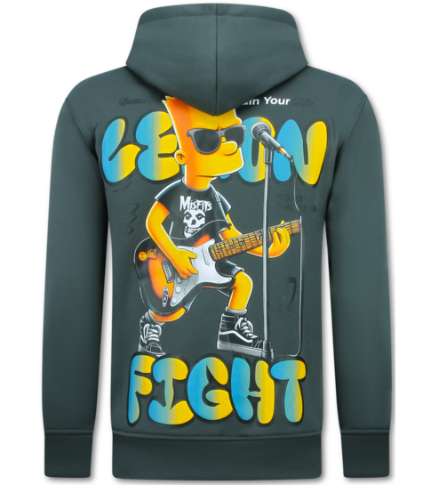 TRUE RISE Oversized Hoodie Heren met Capuchon - Lemon Rock - Dik Geweven - 5793 - Grijs