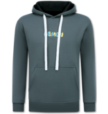 TRUE RISE Oversized Hoodie Heren met Capuchon - Lemon Rock - Dik Geweven - 5793 - Grijs