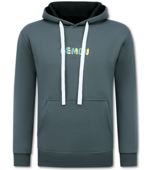 TRUE RISE Oversized Hoodie Heren met Capuchon - Lemon Rock - Dik Geweven - 5793 - Grijs