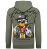 TRUE RISE Oversized Hoodie Heren met Capuchon - Gangster - Dik Geweven - 5788 - Grijs