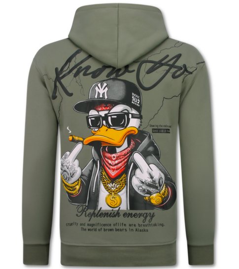 TRUE RISE Oversized Hoodie Heren met Capuchon - Gangster - Dik Geweven - 5788 - Grijs