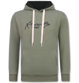 TRUE RISE Oversized Hoodie Heren met Capuchon - Gangster - Dik Geweven - 5788 - Grijs
