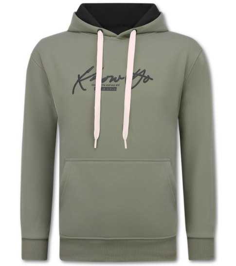 TRUE RISE Oversized Hoodie Heren met Capuchon - Gangster - Dik Geweven - 5788 - Grijs