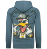TRUE RISE Oversized Hoodie Heren met Capuchon - Gangster - Dik Geweven - 5788 - Blauw
