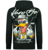 TRUE RISE Oversized Hoodie Heren met Capuchon - Gangster - Dik Geweven - 5788 - Zwart