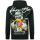 Oversized Hoodie Heren met Capuchon - Gangster - Dik Geweven - 5788 - Zwart