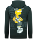 TRUE RISE Oversized Hoodie Heren met Capuchon - The Power - Dik Geweven - 5676 - Zwart