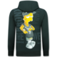 Oversized Hoodie Heren met Capuchon - The Power - Dik Geweven - 5676 - Zwart