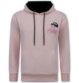 TRUE RISE Oversized Hoodie Heren met Capuchon - The Power - Dik Geweven - 5676 - Roze