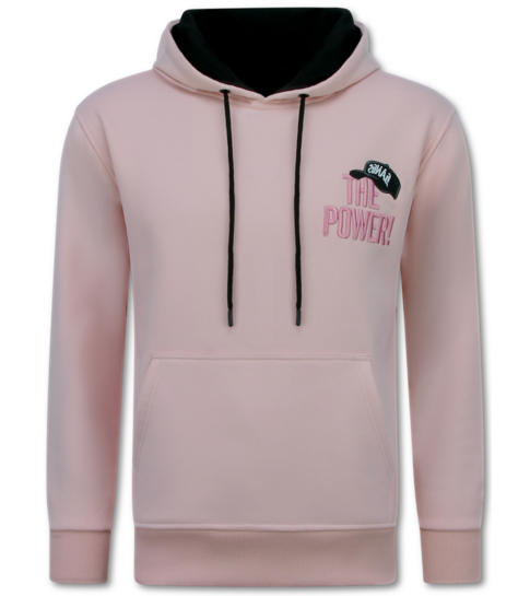 TRUE RISE Oversized Hoodie Heren met Capuchon - The Power - Dik Geweven - 5676 - Roze