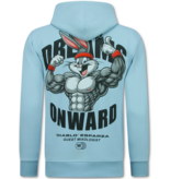 TRUE RISE Oversized Hoodie Heren met Capuchon - Onwards Dreams - Dik Geweven - 5972 - Blauw