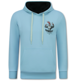 TRUE RISE Oversized Hoodie Heren met Capuchon - Onwards Dreams - Dik Geweven - 5972 - Blauw