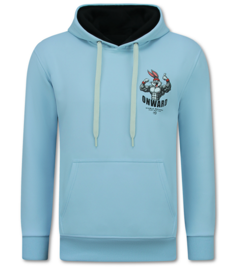 TRUE RISE Oversized Hoodie Heren met Capuchon - Onwards Dreams - Dik Geweven - 5972 - Blauw