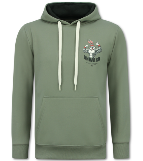 TRUE RISE Oversized Hoodie Heren met Capuchon - Onwards Dreams - Dik Geweven - 5972 - Bruin