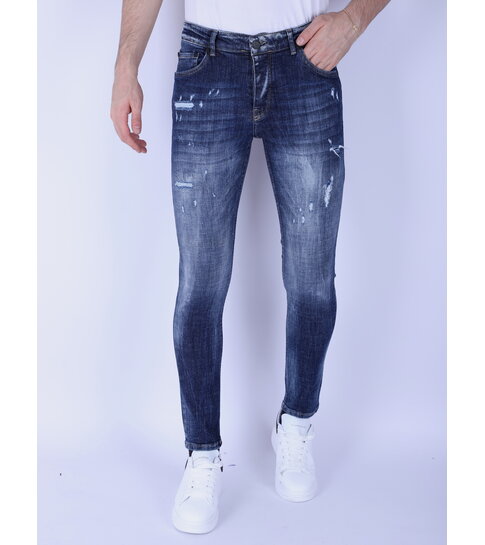 Local Fanatic Denim Blue Stone Washed Jeans Slim Fit -1103 - Blauw