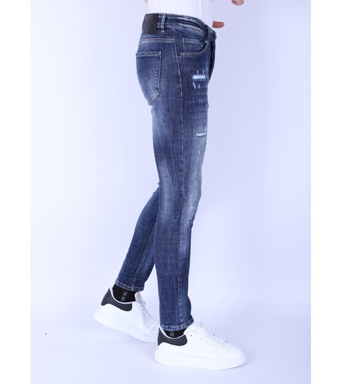 Local Fanatic Denim Blue Stone Washed Jeans Slim Fit -1103 - Blauw