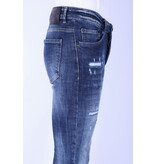 Local Fanatic Denim Blue Stone Washed Jeans Slim Fit -1103 - Blauw