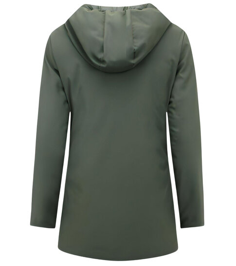 Gentile Bellini Double Face Dames Jassen Parka - Slim Fit  - Groen