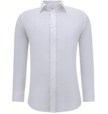 TONY BACKER Luxe Trendy Blanco Overhemden Heren - Slim Fit - 3079 - Wit