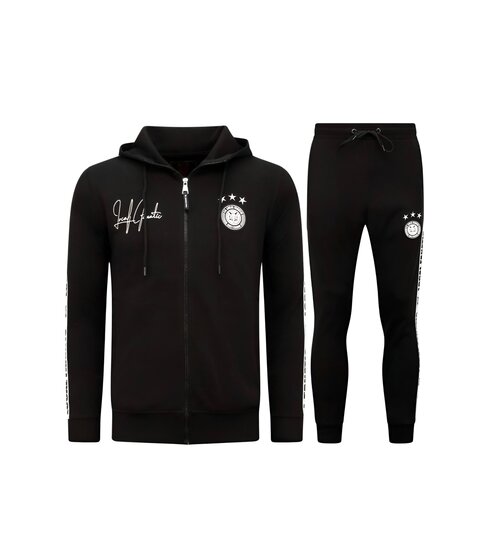 LF Amsterdam Mannen Trainingspak - Hooded Ribbon - Zwart / Wit