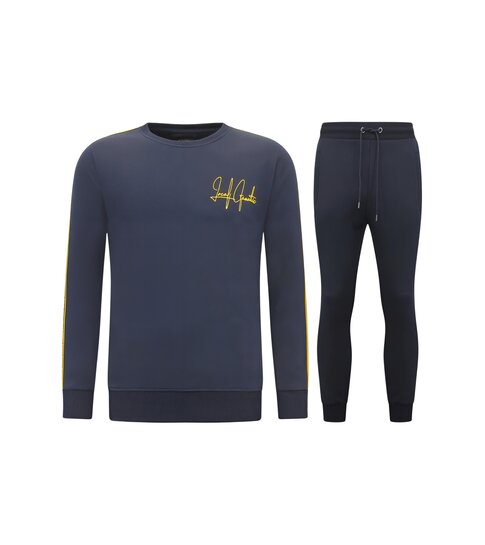 LF Amsterdam Exclusieve Joggingpak Mannen - Greek Ribbon - Blauw