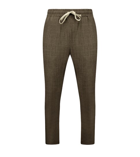ENOS Twinset - Zomerset Heren - Linnen Look Overhemd Heren - Linnen Broek Heren - MG-011 - Bruin