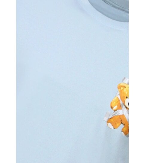 True Rise  T shirt Heren met Print - Oversized T shirt Heren - T-shirts Heren Grappig - Funny Shirt Bear  - 1960 - Blauw