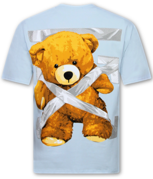 True Rise T shirt Heren met Print - Oversized T shirt Heren - T-shirts Heren Grappig - Funny Shirt Bear  - 1960 - Blauw