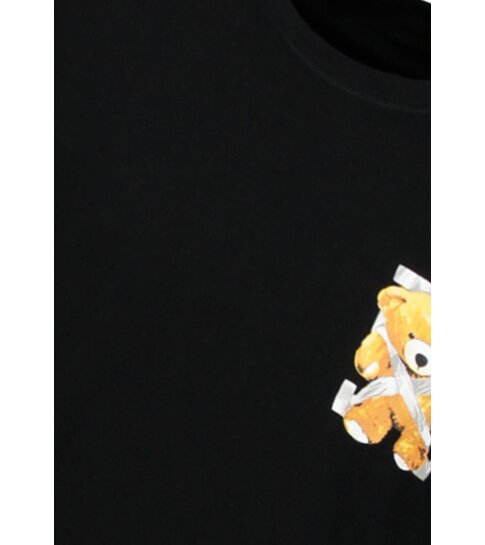 True Rise Heren Tshirt met Opdruk - Oversized T shirt Heren - T-shirts Heren Grappig - Fun Shirts Bear -1960- Zwart