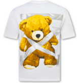 True Rise Tshirts Heren Grappig - Oversized T shirt Heren - Heren Tshirt met Opdruk - Fun Shirts Bear -1960- Wit
