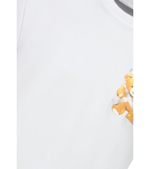 True Rise Tshirts Heren Grappig - Oversized T shirt Heren - Heren Tshirt met Opdruk - Fun Shirts Bear -1960- Wit