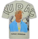 True Rise Tupac Shakur - Oversized T shirt Heren  - T shirt Heren met Print  -  2Pac Tshirt met Opdruk -1791- Beige