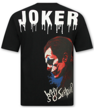 True Rise T shirt Heren met Print  - Joker Tshirt met Opdruk - Oversized T shirt Heren  - Funny shirt  -1796- Zwart