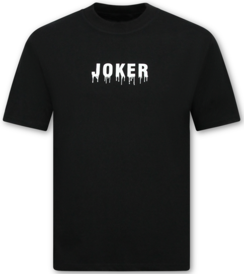 True Rise T shirt Heren met Print  - Joker Tshirt met Opdruk - Oversized T shirt Heren  - Funny shirt  -1791- Zwart
